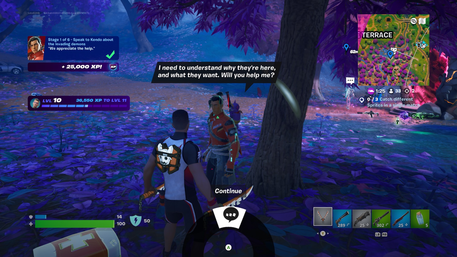 كيف تتحدث إلى كيندو عن الشياطين الغازية في Fortnite