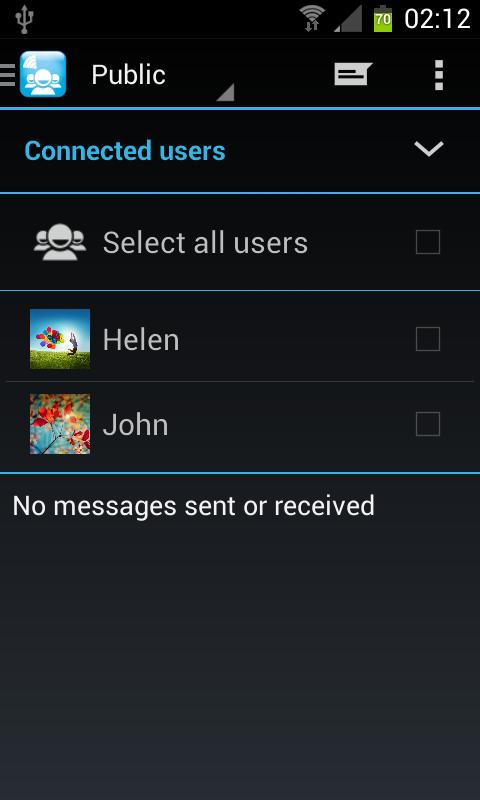 WiFi Chat & File share Groups