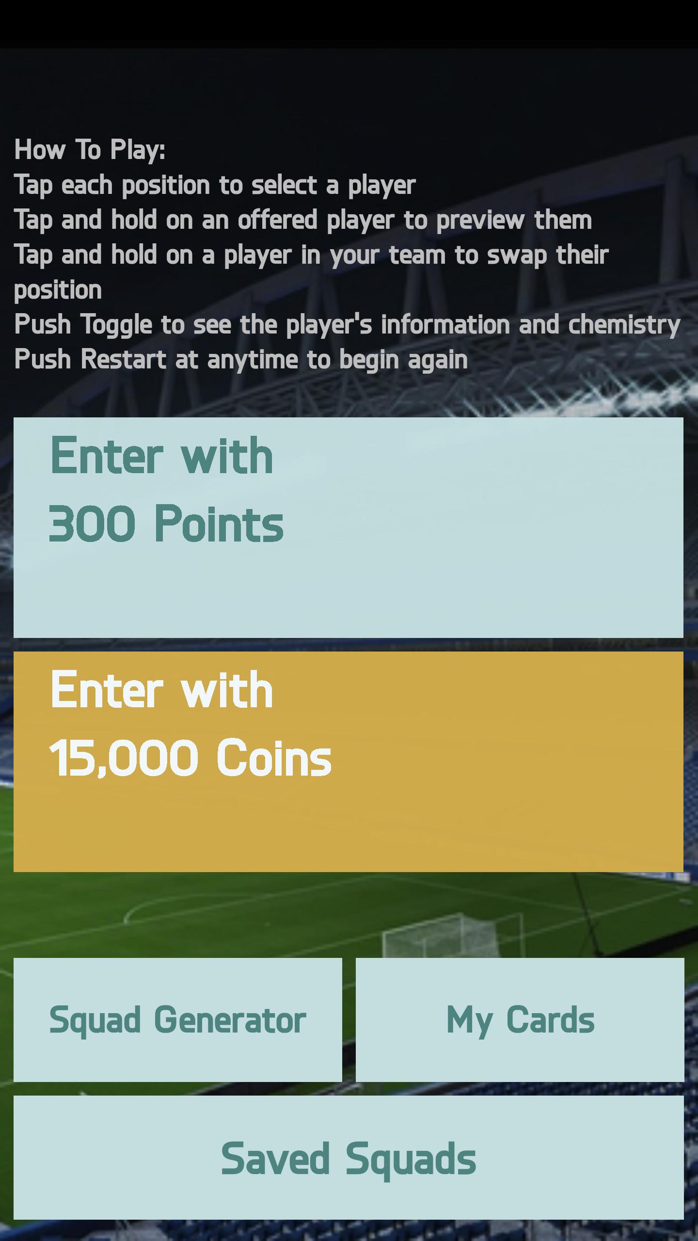 FUT 16 Draft Simulator